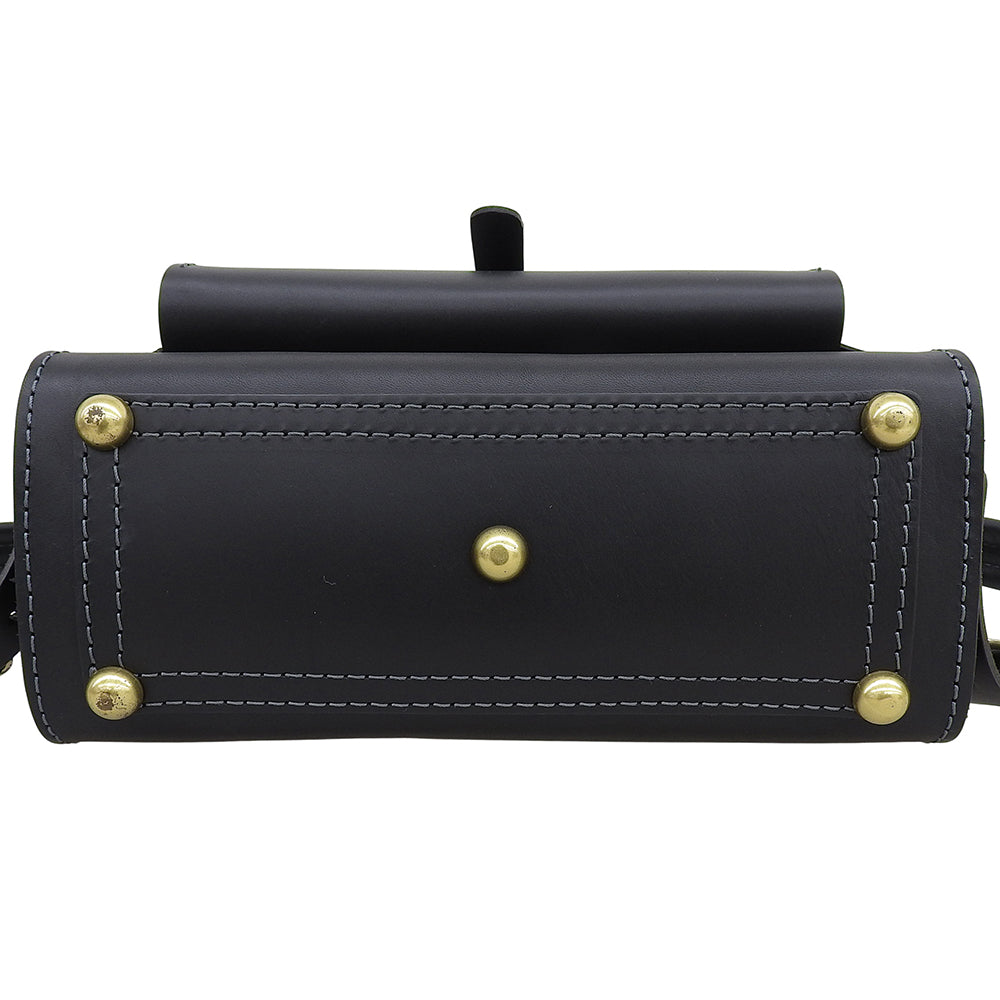 HERZ ヘルツ ソフトレザー 1本ベルトバレルリュック リュック デイパック メンズ ブラック R-26 リュック バックパック F