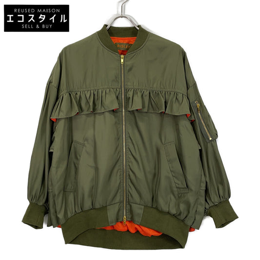 RISLEY リズレー R2201-BJK199 ｶｰｷ ﾌﾘﾙ付きﾎﾞﾝﾊﾞｰｼﾞｬｹｯﾄ ジャケット F