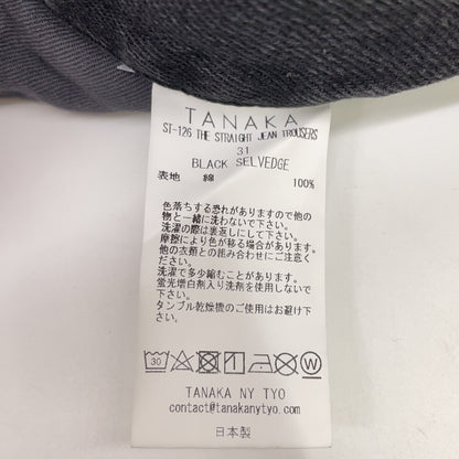 TANAKA 田中 ST-126 THE STRAIGHT JEAN TRONSERS 黑色 棉 预洗 五袋黑色赤耳牛仔裤 下装