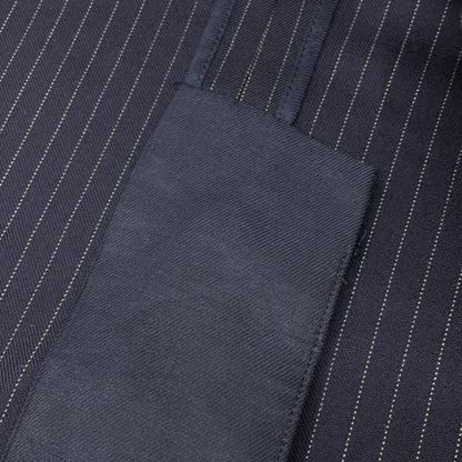 RRL 双RL 782806440001 意大利制造 海军蓝 羊毛 中开衩 三扣条纹西装夹克 夹克