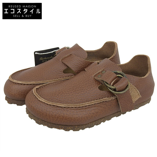 BIRKENSTOCK ビルケンシュトック 新品同様 レザー LONDON MOCCASIN ロンドン モカシン レディース ブラウン 38 シューズ 38