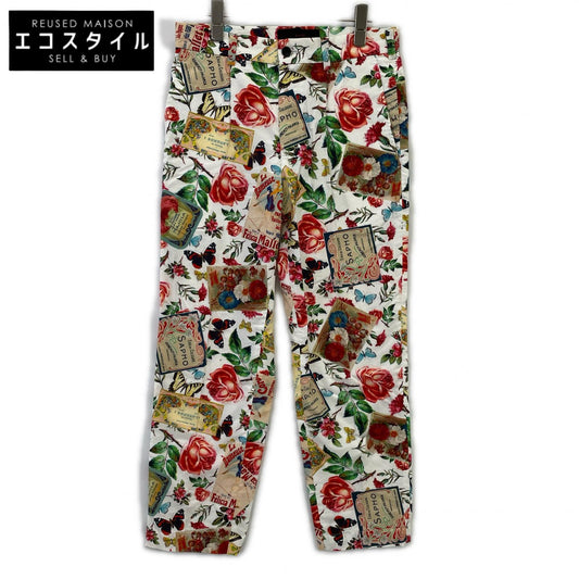 tricotCOMMEdesGARCONS トリココムデギャルソン 13SS マルチカラー 総柄 センタープレス スラックスパンツ ボトムス
