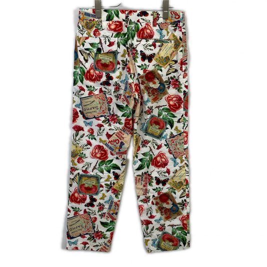 tricotCOMMEdesGARCONS トリココムデギャルソン 13SS マルチカラー 総柄 センタープレス スラックスパンツ ボトムス