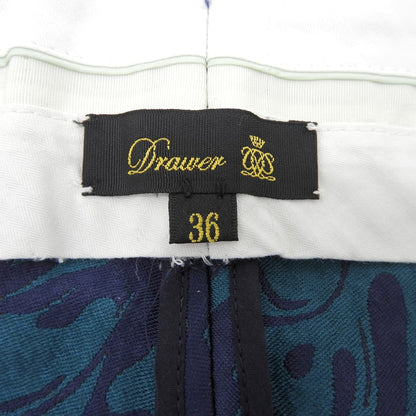 DRAWER Drawer 迷彩提花长裤 下装 女式 海军蓝×绿色 36 下装 36