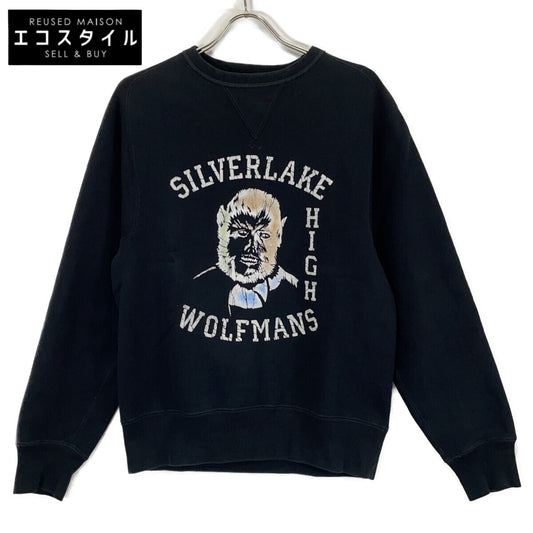 JELADO ジェラード AB03217 ブラック×ホワイト Wolf Man/ウルフマン Vガゼット スウェット トップス