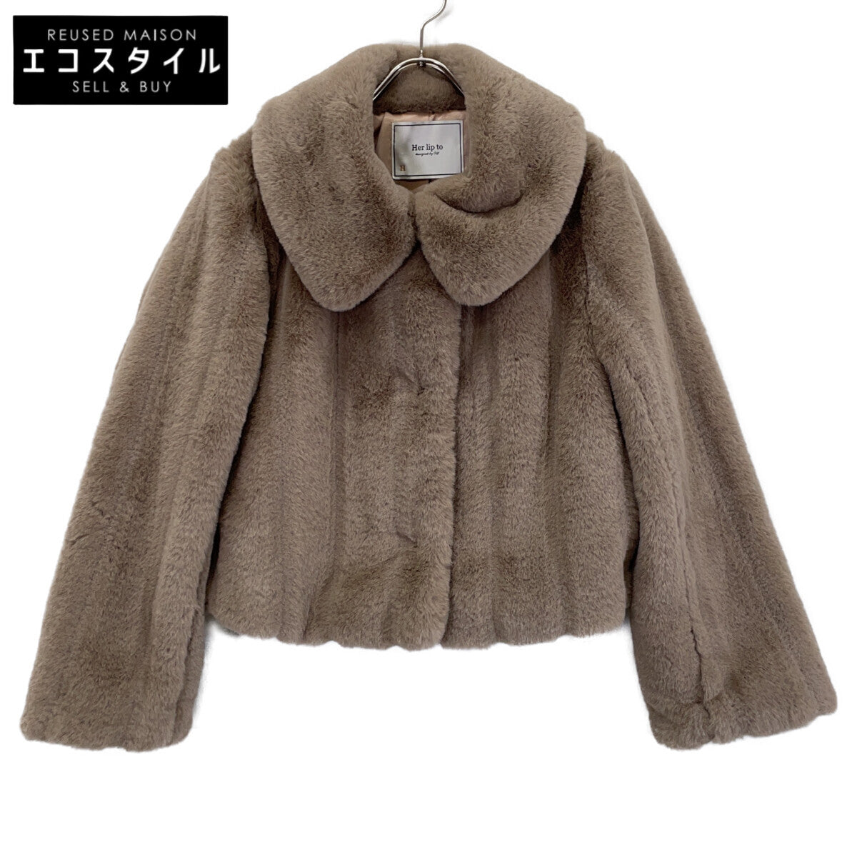 her lip to ハーリップトゥ 1254307109 ブラウン french taupe Winter Love Faux Fur Coat コート