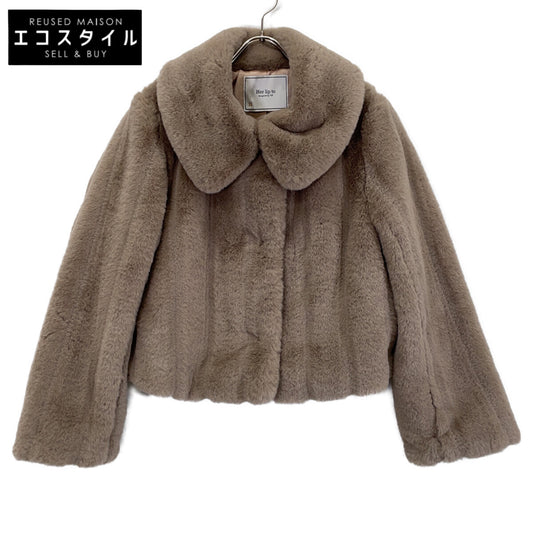 her lip to ハーリップトゥ 1254307109 ブラウン french taupe Winter Love Faux Fur Coat コート