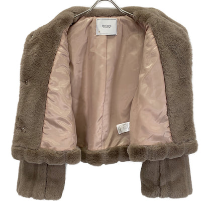 her lip to ハーリップトゥ 1254307109 brown French taupe Winter Love Faux Fur Coat coat
