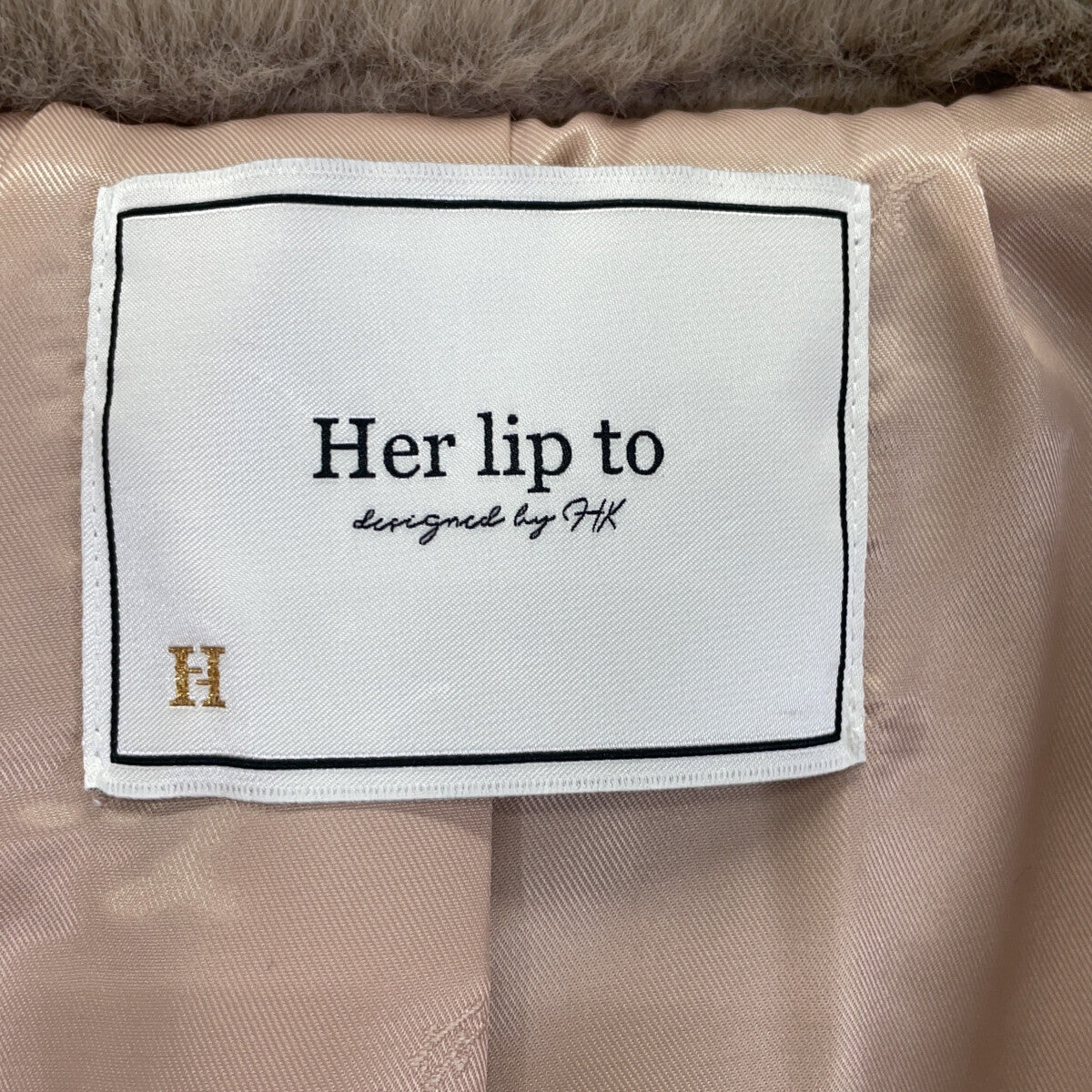 her lip to ハーリップトゥ 1254307109 ブラウン french taupe Winter Love Faux Fur Coat コート