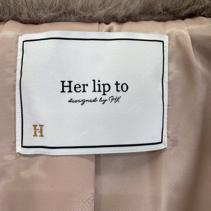 her lip to ハーリップトゥ 1254307109 ブラウン french taupe Winter Love Faux Fur Coat コート