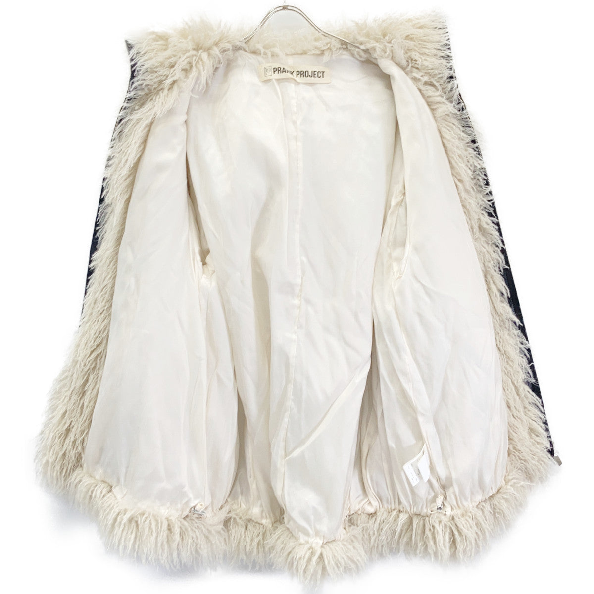 PRANK PROJECT プランクプロジェクト 25AW 31252215105 ホワイト ドローストリング Fake Fur Hooded Hoodie ジャケット