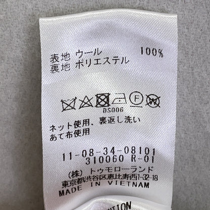 23AW 11-08-34-08101 浅灰色 金扣 羊毛海狸绒短外套 女式 34码