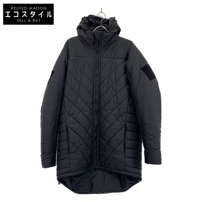 SJ12 Black Nylon Padded Long Jacket M Men's