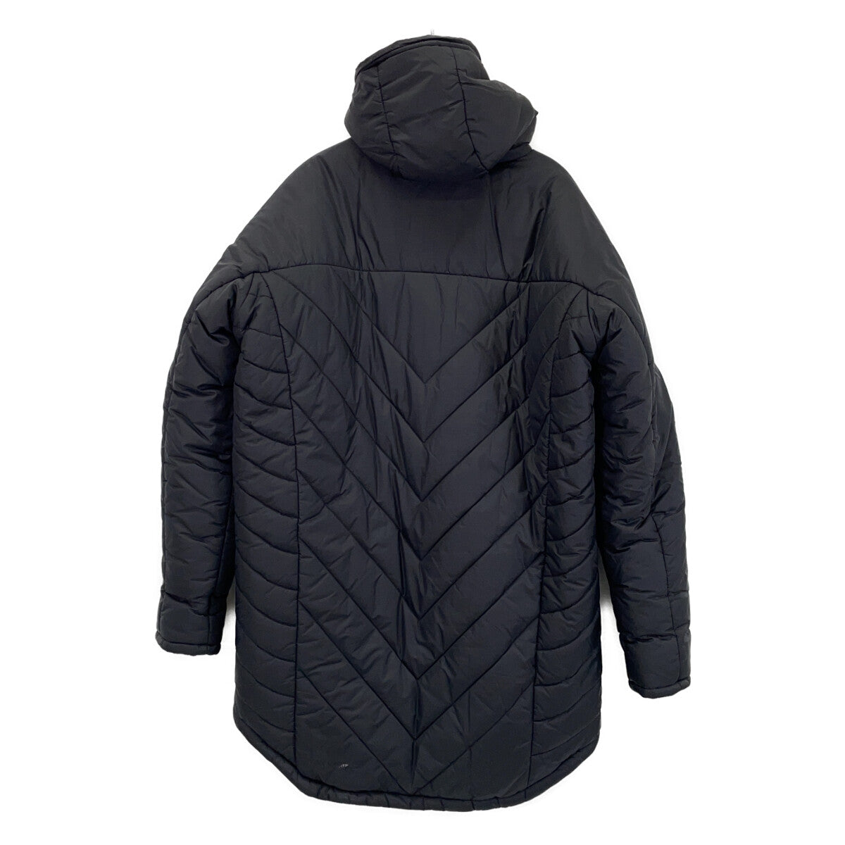 SJ12 Black Nylon Padded Long Jacket M Men's