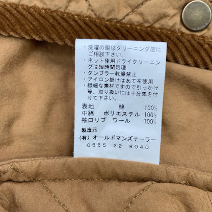 棕色菱格无领长款外套 女式 S码