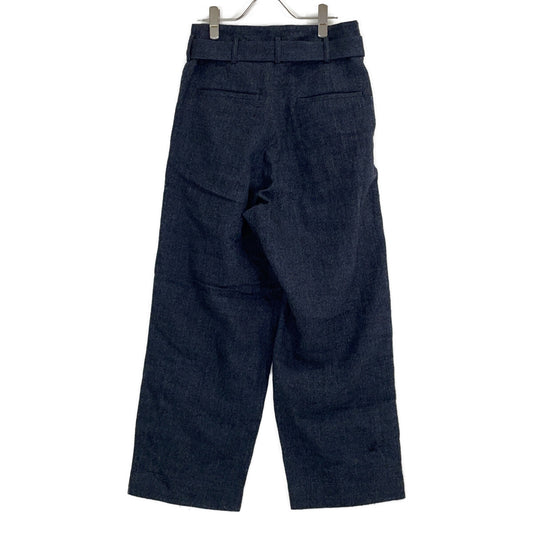 Linen Wool Belted Two-Tuck High-Waist Pants / Bottoms S Ladies