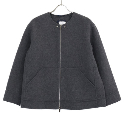 S MaxMara - CUCITO AMANO Double-Faced W-ZIP Collarless Jacket 24290460936 (As New/Domestic Authenticity Guaranteed)