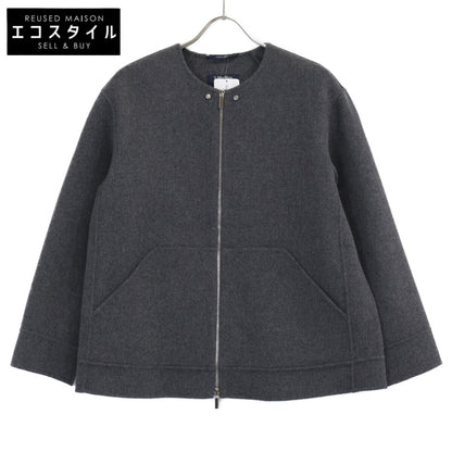 S MaxMara - CUCITO AMANO Double-Faced W-ZIP Collarless Jacket 24290460936 (As New/Domestic Authenticity Guaranteed)