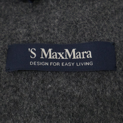 S MaxMara - CUCITO AMANO Double-Faced W-ZIP Collarless Jacket 24290460936 (As New/Domestic Authenticity Guaranteed)