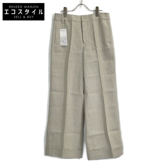 S MaxMara 【Like New/Domestic Regular】23913112326 Linen Center Press Wide Straight Pants/Bottoms
