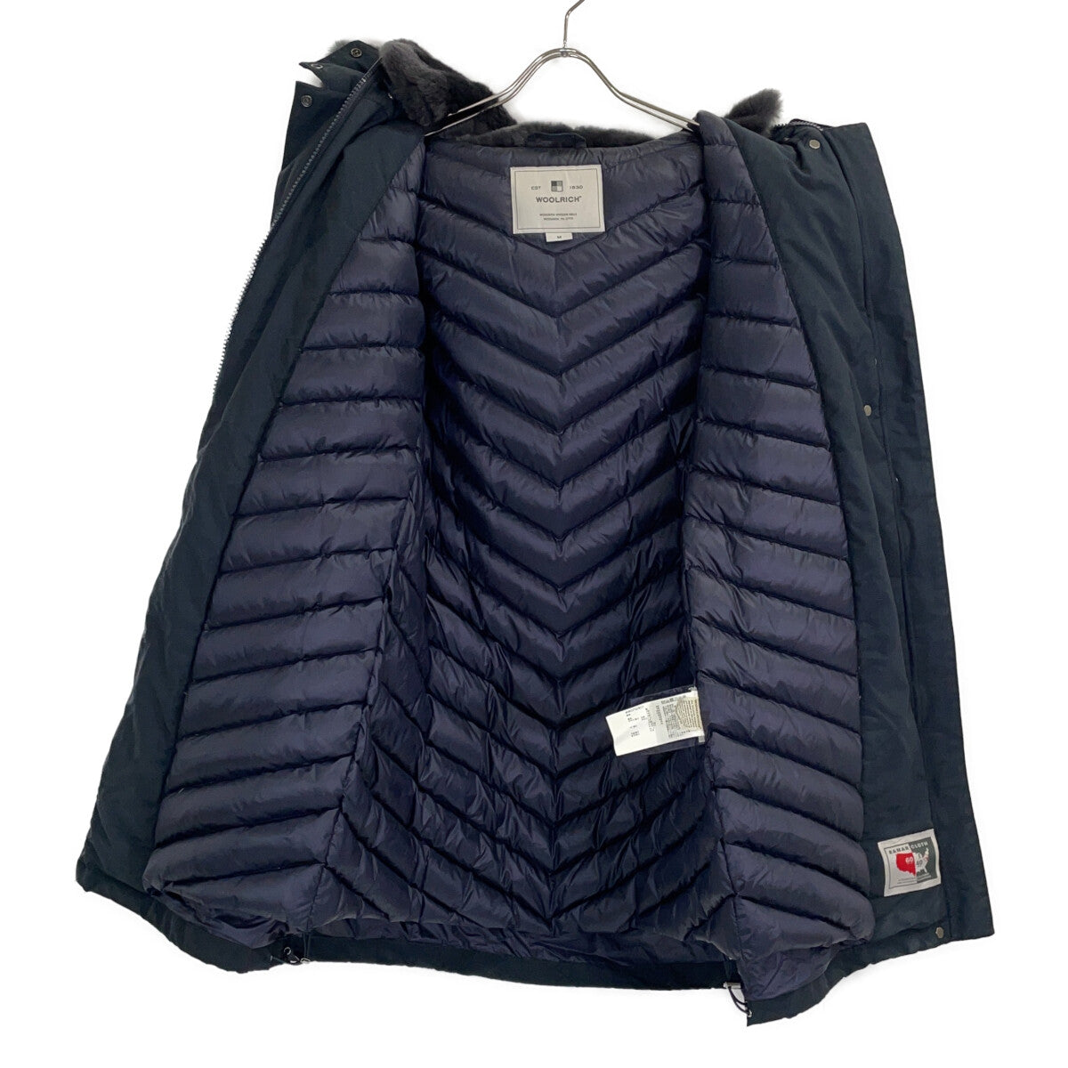 [Excellent Condition/Domestic Authentic] WWCPS2807 BOW BRIDGE Rabbit Fur/Hooded Down Coat M Ladies