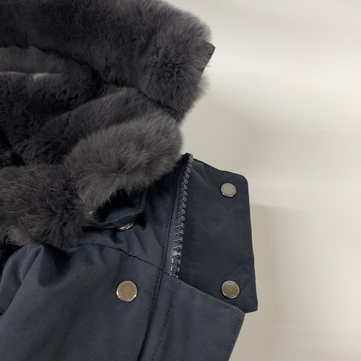 [Excellent Condition/Domestic Authentic] WWCPS2807 BOW BRIDGE Rabbit Fur/Hooded Down Coat M Ladies