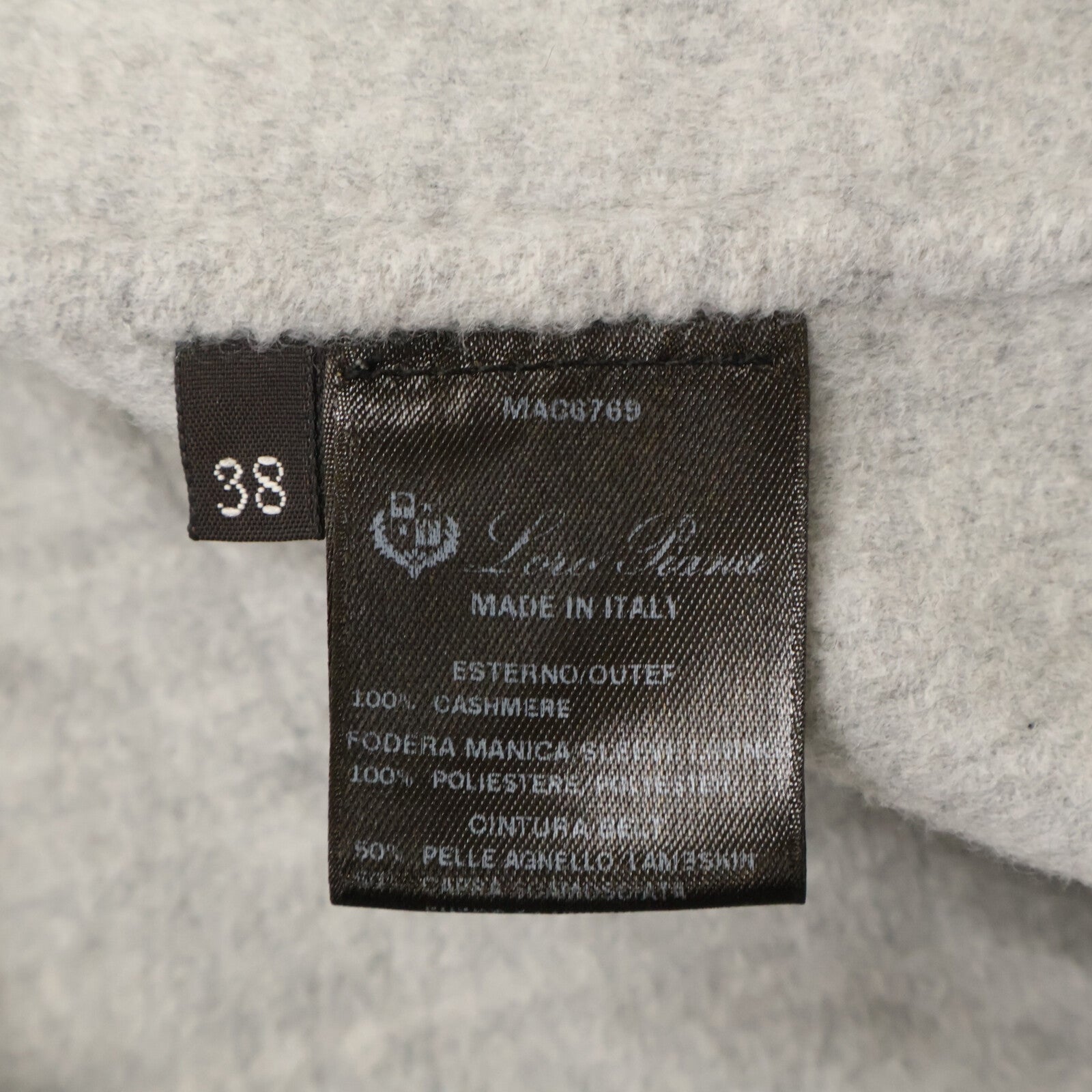 Loro Piana ロロピアーナ 【国内正規】MAC6769 カシミヤ100％ シングル コート