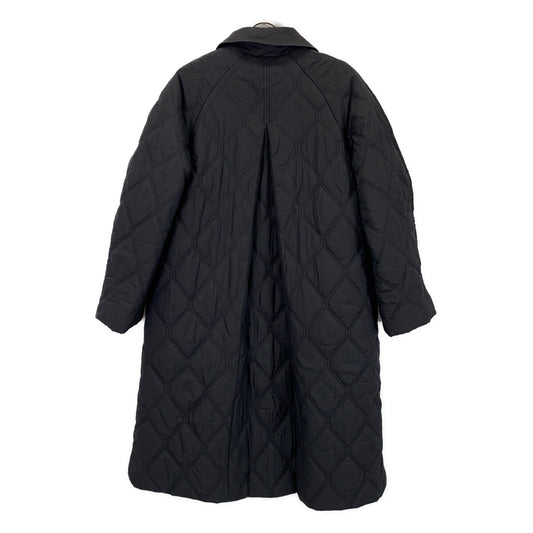 GANNI ガニー 24AW 6747 ブラック Quilt Raglan Midi Coat/キルティングラグランミディコート コート