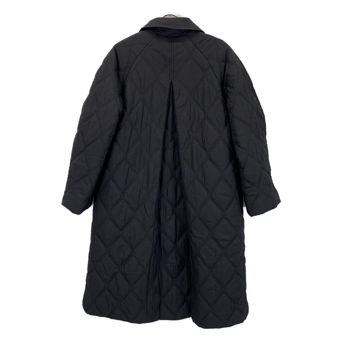 GANNI GANNI 24AW 6747 黑色 Quilt Raglan Midi Coat/绗缝插肩中长款大衣