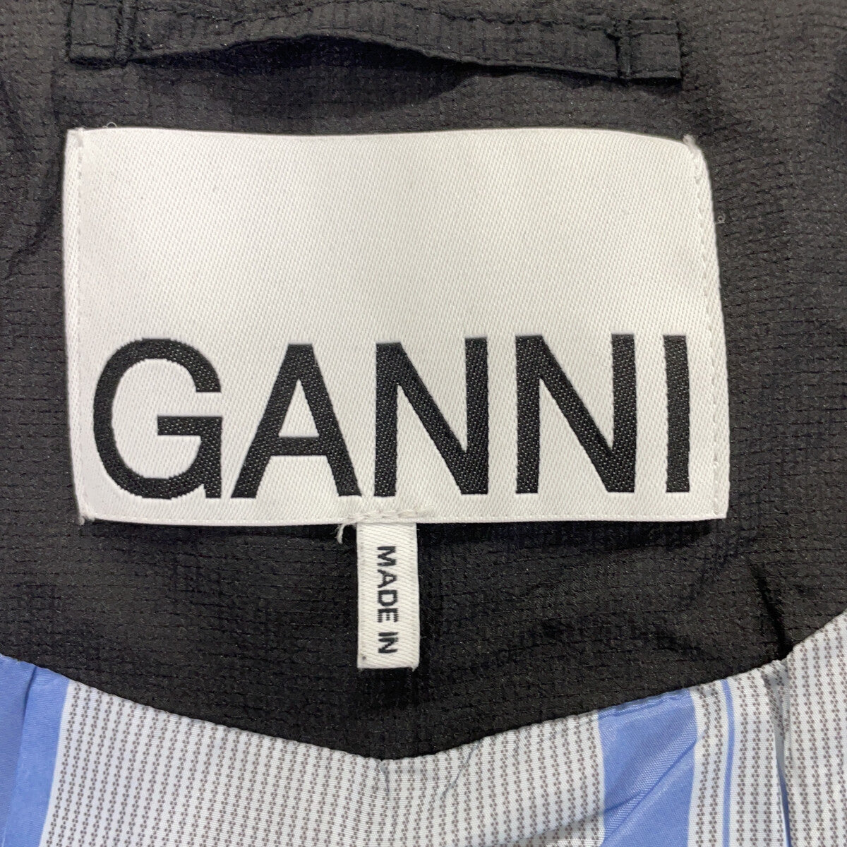 GANNI ガニー 24AW 6747 ブラック Quilt Raglan Midi Coat/キルティングラグランミディコート コート