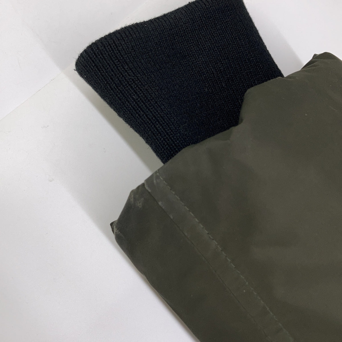 Mackage ADALI khaki leather piping fleece pockets raccoon-fur hooded down coat coat