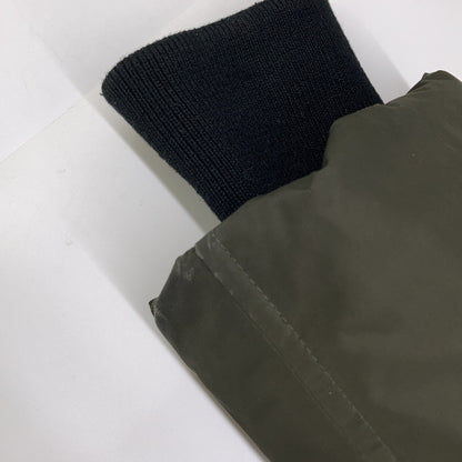 Mackage ADALI khaki leather piping fleece pockets raccoon-fur hooded down coat coat