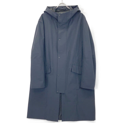 EMPORIO ARMANI Z1L810 Z1099 Navy Lambswool Hooded Zip Long Coat