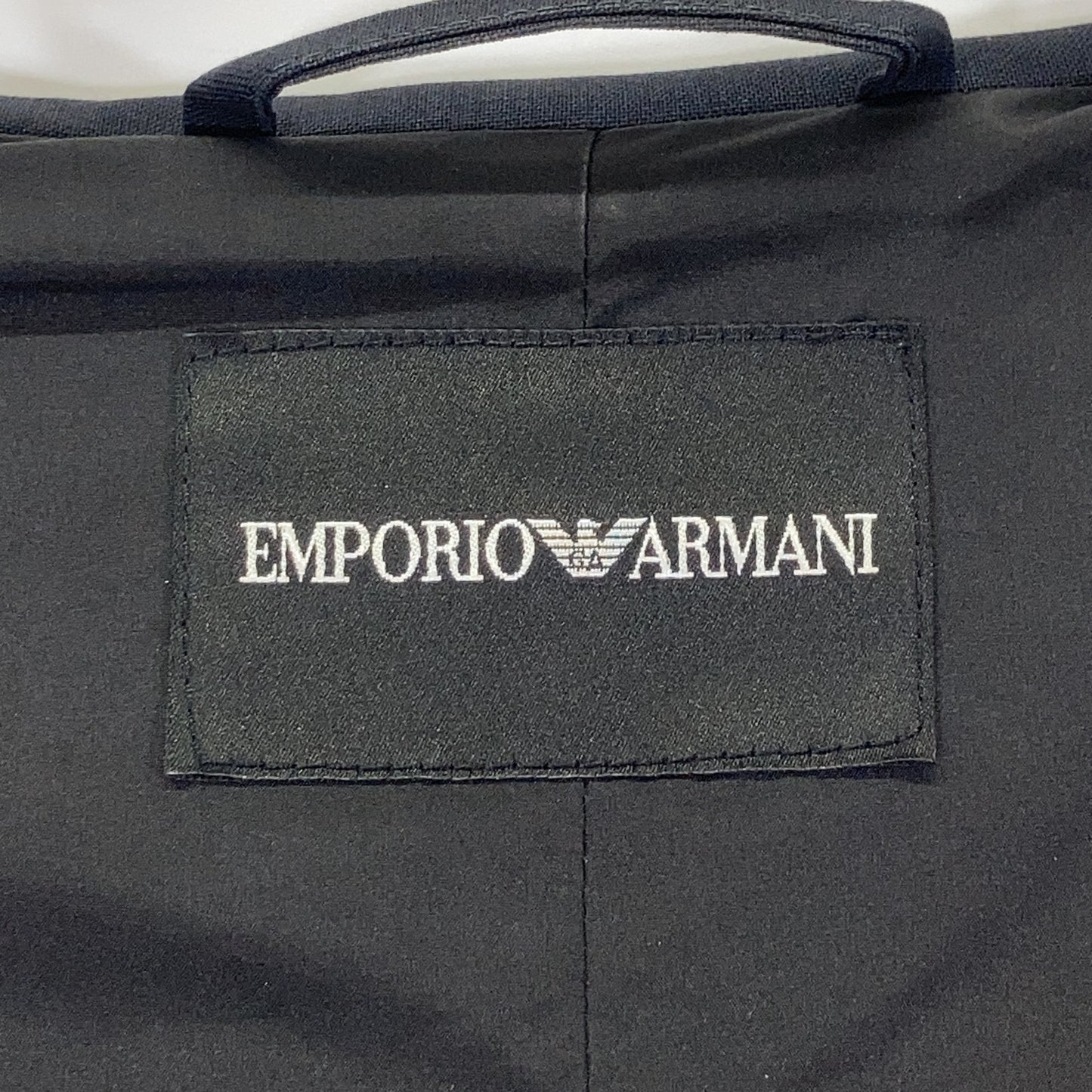 EMPORIO ARMANI Z1L810 Z1099 Navy Lambswool Hooded Zip Long Coat