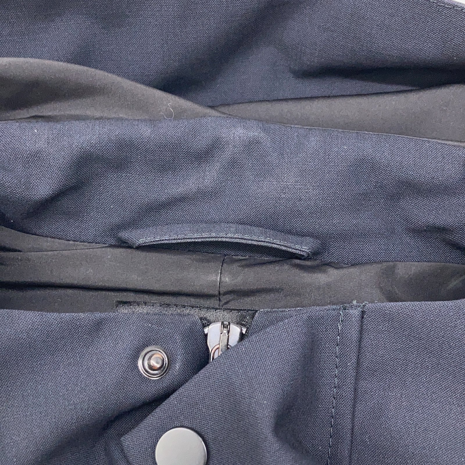 EMPORIO ARMANI Z1L810 Z1099 Navy Lambswool Hooded Zip Long Coat
