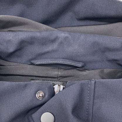 EMPORIO ARMANI Z1L810 Z1099 Navy Lambswool Hooded Zip Long Coat