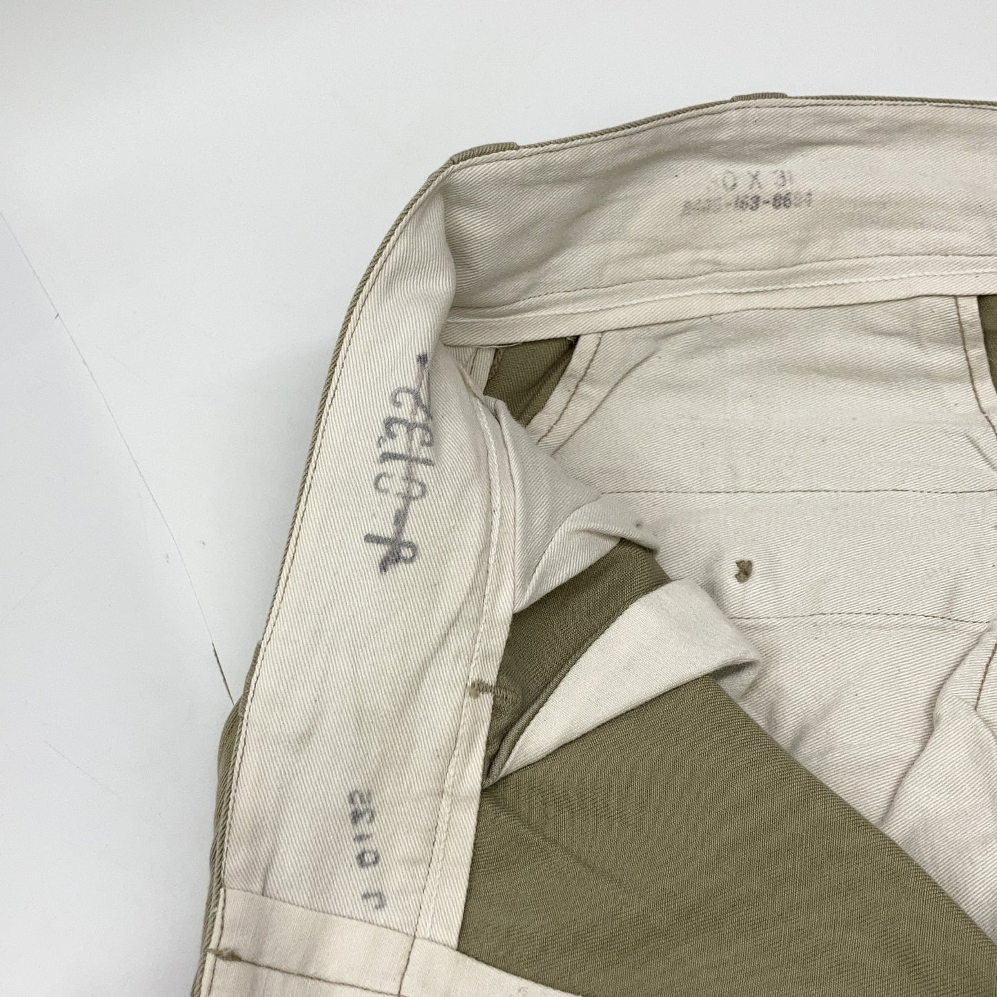 U.S.ARMY 美军 50年代 米色 纽扣门襟 斜纹棉布裤 下装