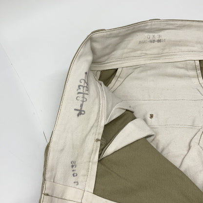 U.S.ARMY 美军 50年代 米色 纽扣门襟 斜纹棉布裤 下装