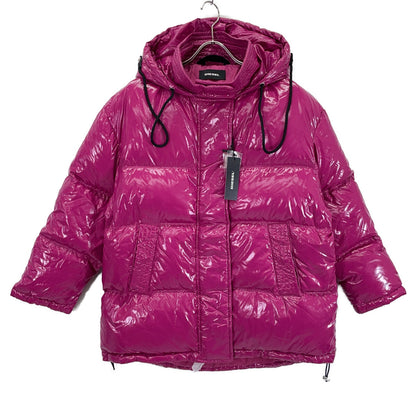 00SXC1 PINK NYLON HOODED DOWN JACKET XXS Ladies