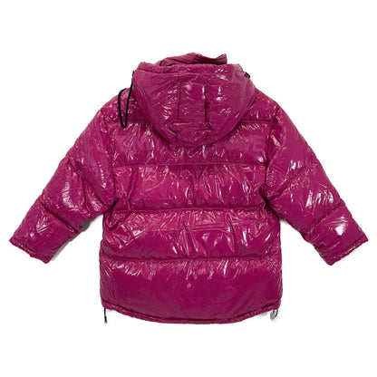 00SXC1 PINK NYLON HOODED DOWN JACKET XXS Ladies