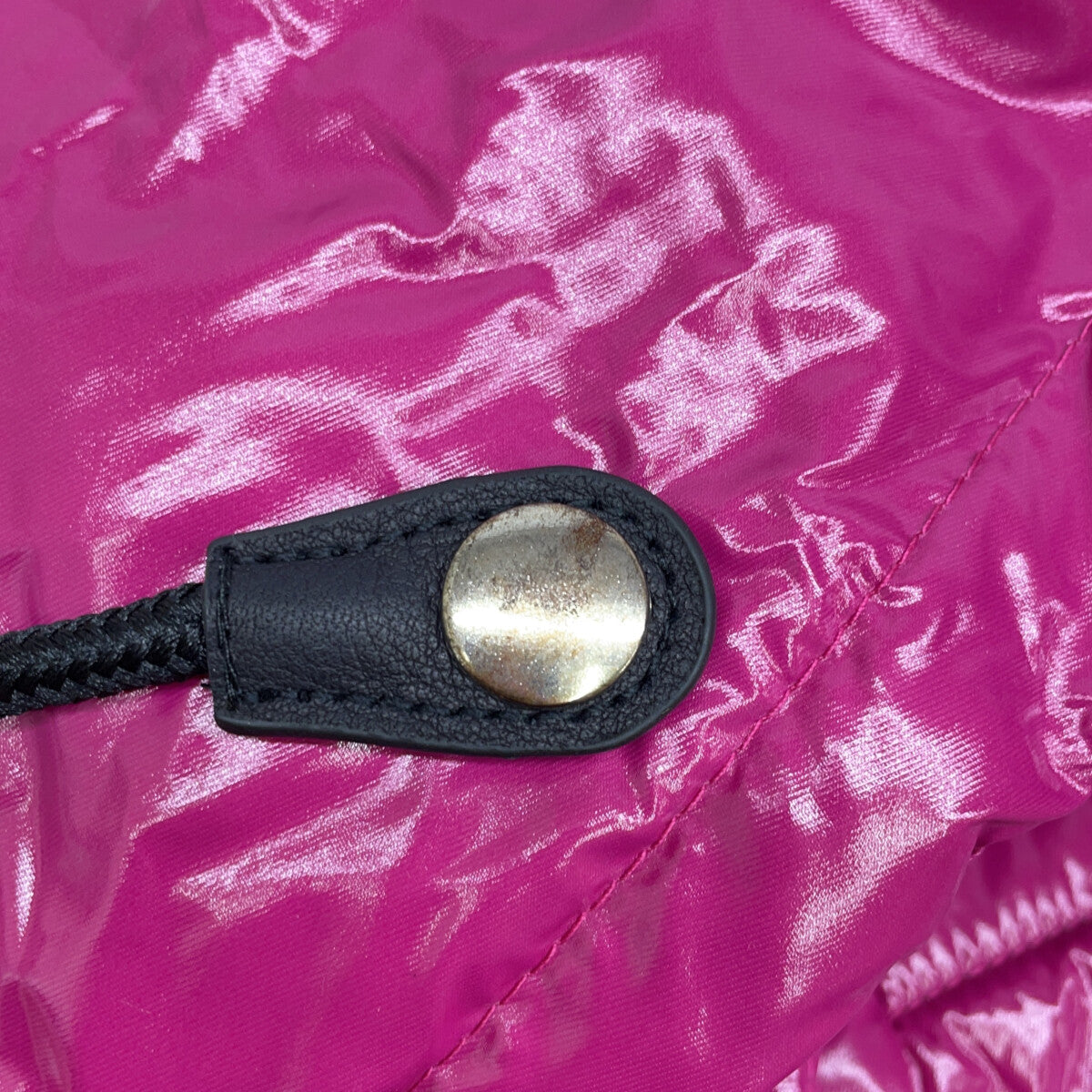 00SXC1 PINK NYLON HOODED DOWN JACKET XXS Ladies