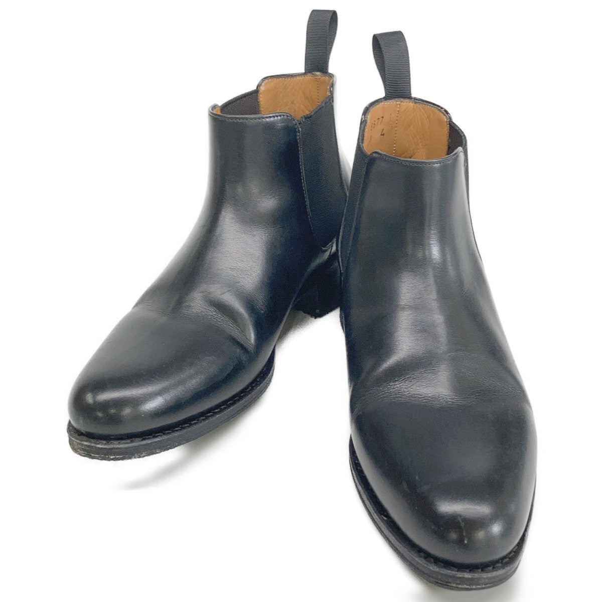 98677 1428Last Calf Leather Side Gore Boots Shoes 4 Women's