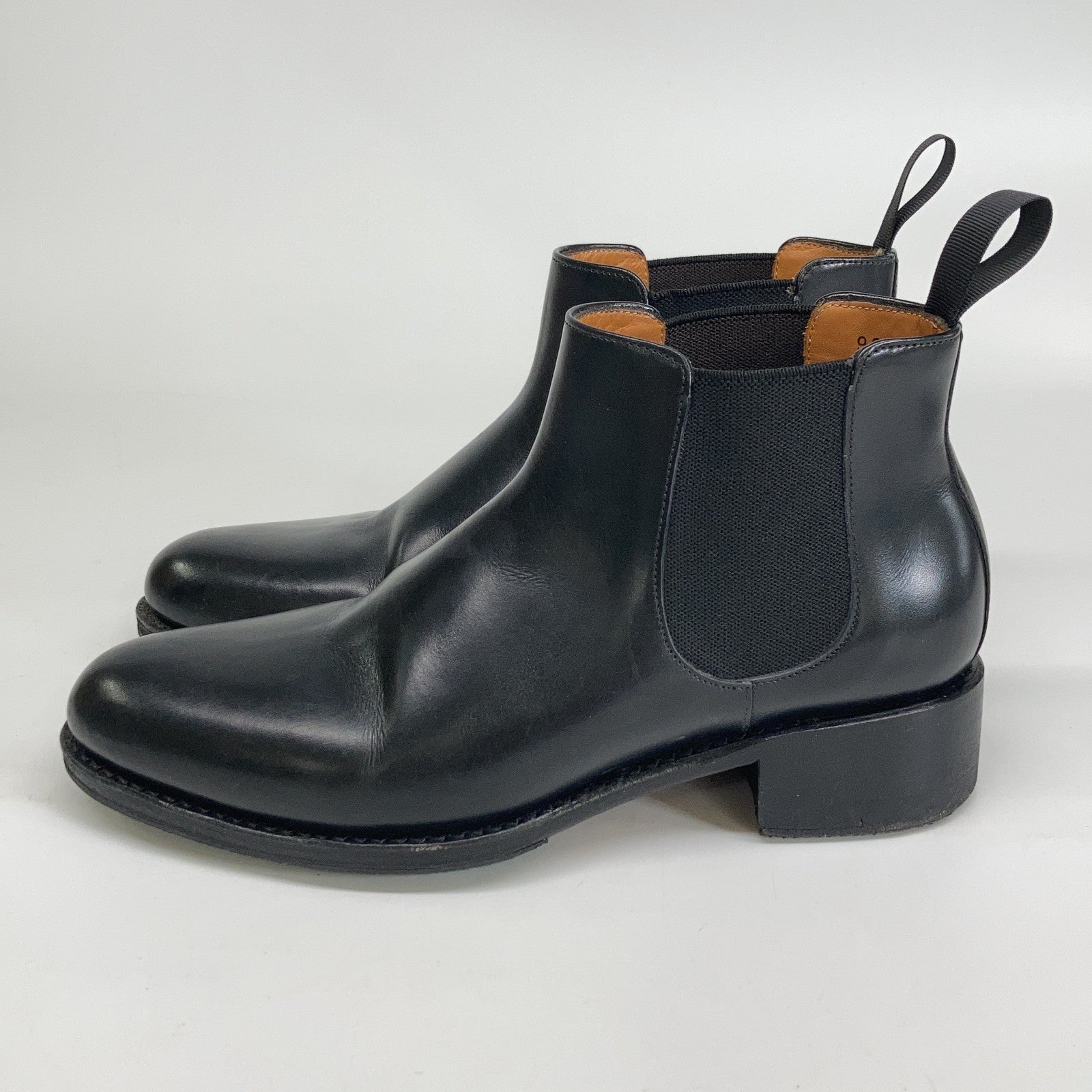 98677 1428Last Calf Leather Side Gore Boots Shoes 4 Women's
