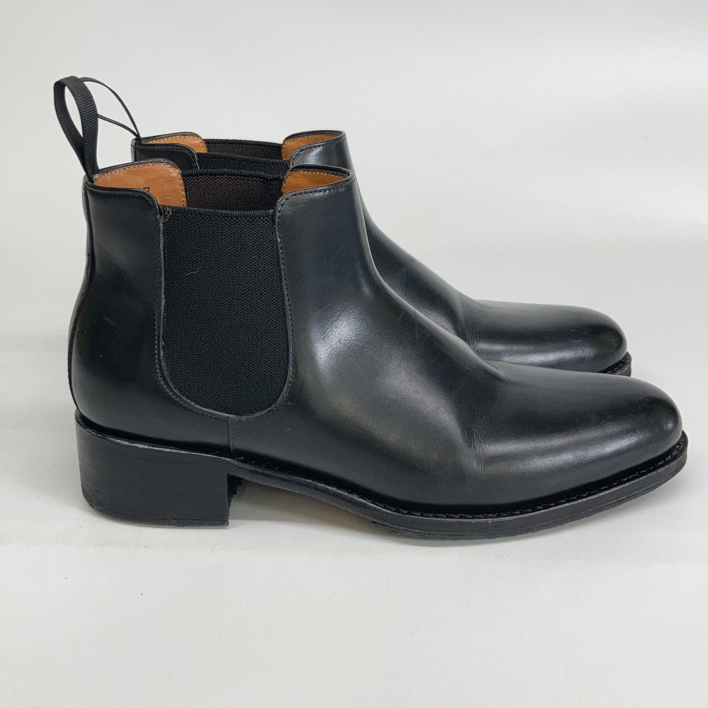98677 1428Last Calf Leather Side Gore Boots Shoes 4 Women's
