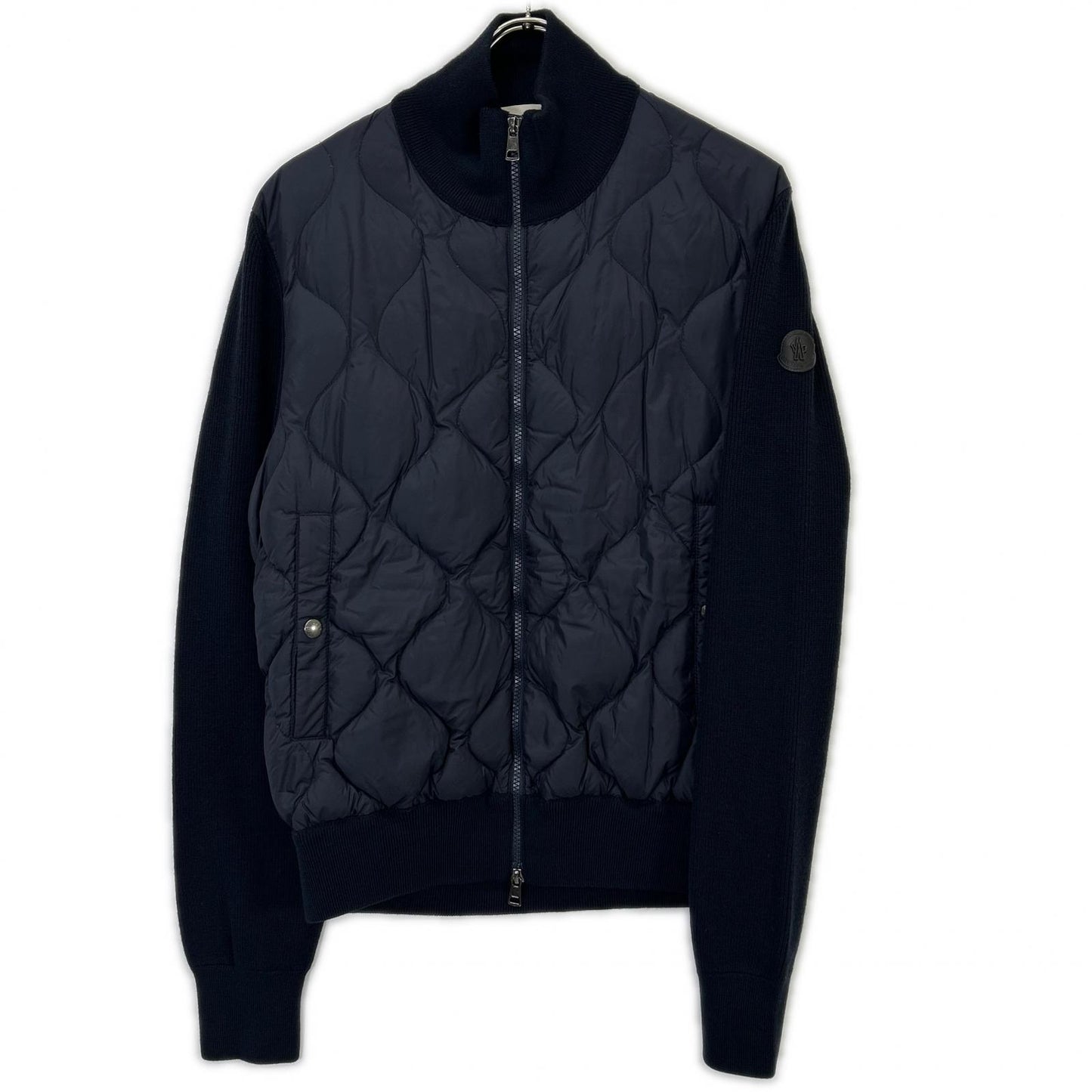 NAVY MAGLIONE TRICOT CARDIGAN Knit Switching Down Jacket Jacket M Men's
