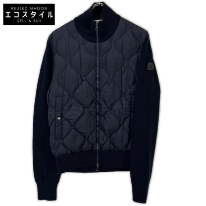 NAVY MAGLIONE TRICOT CARDIGAN Knit Switching Down Jacket Jacket M Men's