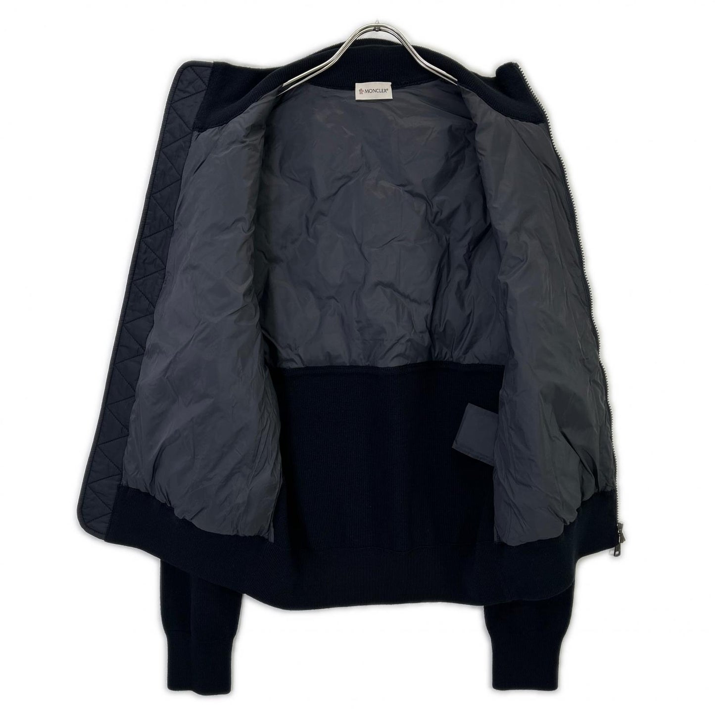 NAVY MAGLIONE TRICOT CARDIGAN Knit Switching Down Jacket Jacket M Men's