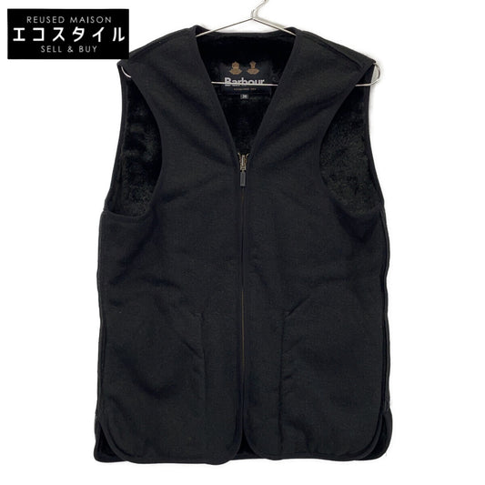 Barbour バブアー 232MLI0035 ブラック フロントジップ ファー ライナー ベスト スリム フィット ベスト