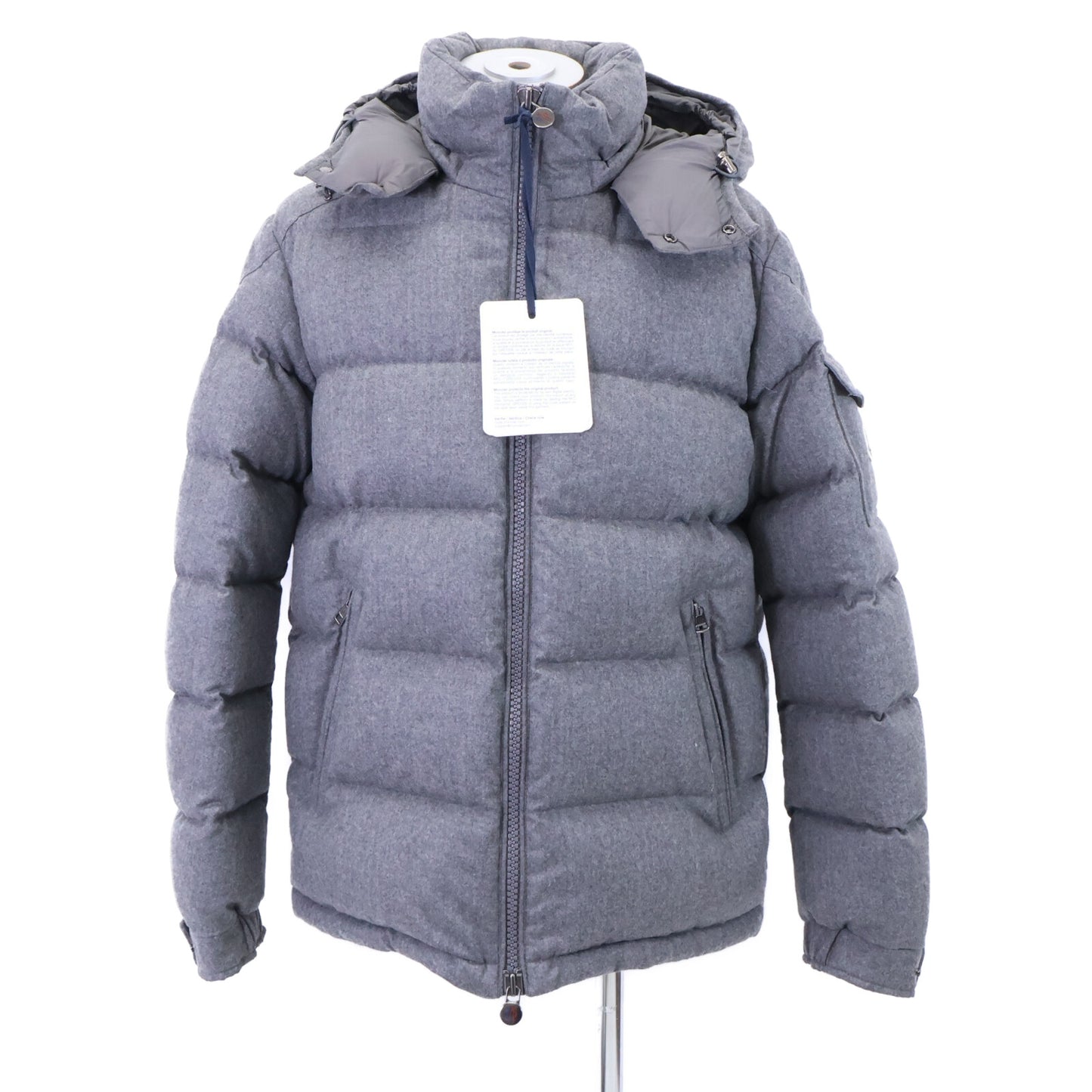 [As good as new] MONTGENEVRE Wool Hooded Down Jacket 4 Men's