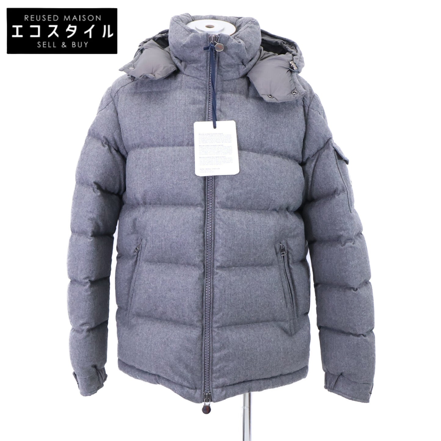 [As good as new] MONTGENEVRE Wool Hooded Down Jacket 4 Men's